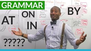 English Grammar The Prepositions ON AT IN BY [upl. by Avitzur]