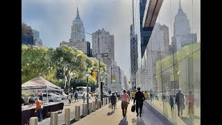 New York Watercolor Cityscape by Sabir Nazar [upl. by Madelon]