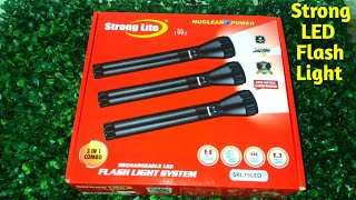 Strong Lite LED Flash Light  Strong Lite LED Torch Light  Strong Lite LED Torch Light Unboxing [upl. by Enimsaj374]