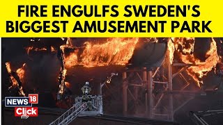 Sweden Latest  Large Fire Breaks Out At Swedens Biggest Amusement Park  N18V [upl. by Adrahc782]