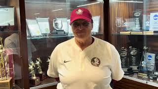 FSU softball  Head coach Lonni Alameda vs Florida International  Feb 22 2024 [upl. by Enelra]