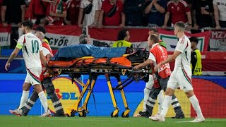 Painful 🤕 Barnabás Varga Suffered Serious Injury Scotland Vs Hungary 01 Extended Highlights [upl. by Yhtommit]