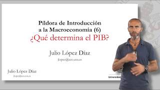 INTRODUCCIÓN A LA MACROECONOMÍA 06  DETERMINANTES DEL PIB [upl. by Munniks]