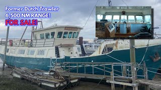 £125k Retired Dutch Steel LIVEABOARD TRAWLER For Sale [upl. by Acsirp34]