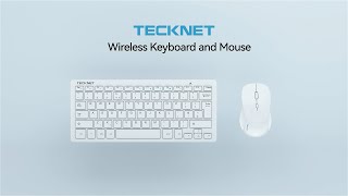 TECKNET 24 GHz Wireless Mini Keyboard Mouse Set [upl. by Anniala398]