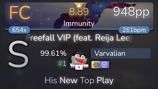 Varvalian  Metrik  Freefall VIP feat Reija Lee Immunity HDDT 9961 1 948pp FC  osu [upl. by Hollington]