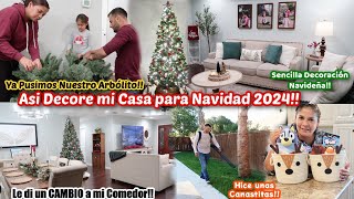 Decorando mi Casa para Navidad 2024‼️Hice un CAMBIO a mi Comedor🤩Trabajando en Familia🎄Me ENCANTO [upl. by Hasen265]