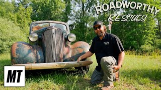 Abandoned 1937 Chevrolet Deluxe Has Been Sitting for 25 Years  Roadworthy Rescues [upl. by Lerual]