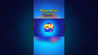 Mega Boxes 7 items shorts brawlstars [upl. by Nosam]