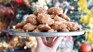 Greek Christmas Honey Cookies Finikia Melomakarona with Beer amp Stuffing  Φοινίκια με Μπύρα Γεμιστά [upl. by Viki]