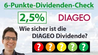 DIAGEO Aktie Wie sicher ist die Dividende  6PunkteDividendenAnalyse Rangliste [upl. by Yrogerg985]