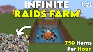 Minecraft Easiest RAID Farm For New Update 121  Easy Raid Farm For JavaBedrockPocket Edition [upl. by Kelula768]