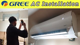 GREE Fairy AC Installation  গ্রী ইনভার্টার এসি ফিটিং  GREE GS24XFV32 AC review Bangla [upl. by Ias183]