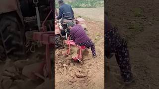 The process of tilling the ground with the help of a tractor [upl. by Eillod]