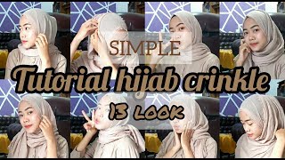 13 TUTORIAL HIJAB CRINKLE SHAWL PASHMIMA  simple ala selebgram [upl. by Erihppas]