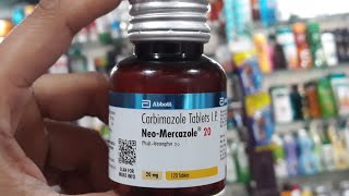 NeoMercazole 20mg tablet  Carbimazole tablet usedoseside effects पूरी जानकारी हिंदी में । [upl. by Shirley]