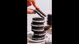 Homemade GlutenFree Oreos Vegan  Minimalist Baker Recipes [upl. by Klepac]