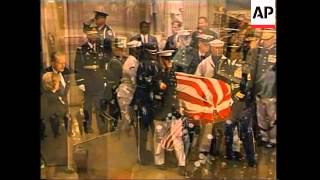 Reagans casket in procession through DC to rotunda [upl. by Paterson500]