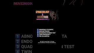 GYNAECOLOGY amp OBSTETRICS PART3 POPULAR 5 PYQBASED MNEMONICS INICET NEETPG mnemonics gynecology [upl. by Iroc]