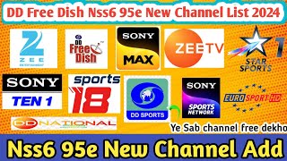 Nss6 95e New channel list 2024 DD free Dish channel list Nss6 new updates Nss6 95e dish setting [upl. by Anatnas137]