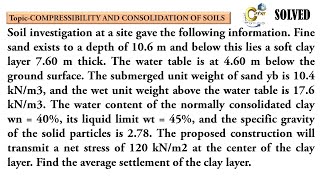 Soil investigation at a site gave the following information Fine sand exists to a depth of 106 m [upl. by Johannessen]