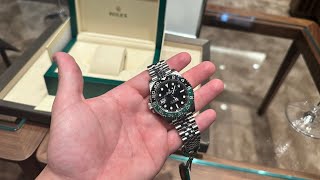 Buying a Rolex Sprite GMT Master 2 from Rolex AD  126720VTNR Left Hand GMT [upl. by Akemahs136]