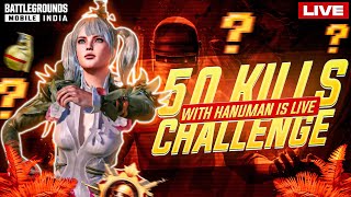 50 KILLS CHALLENGE IN DOMINATING LOBBY  Ft HANUMANisLIVE bgmi shorts bgmilive [upl. by Auqinimod]