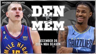 Denver Nuggets vs Memphis Grizzlies Full Game Highlights  Dec 28  2024 NBA Season [upl. by Beverly]