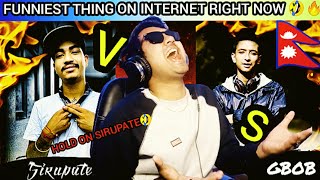 INDIAN RAPPER REACTS TO NEPALI HIPHOP ARTIST 🇮🇳🇳🇵❤️ Gbob vs Sirupate reaction 🤣👊🤯🇳🇵  trending 👽🔥 [upl. by Eldredge219]