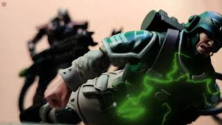 Astra Militarum Cadian Command Squad VS Necrons【JOYTOY Warhammer 40K Stop Motion Animation】 [upl. by Aromat]