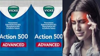 vicks action 500 mg advanced tablet uses in telugu best tablet for the cold and fever and headche [upl. by Notsle]