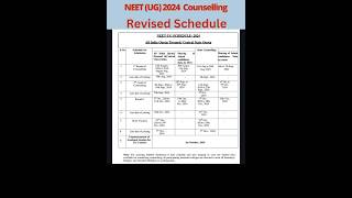 Revised Schedule for All India MCC amp State Counselling MBBSBDSNursing 2024MCC [upl. by Boucher]