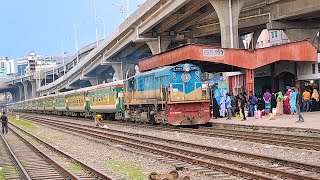 Dewanganj bound Tista Express skipping Tejgaon Railway station  Hyundai Rotem  PTinka [upl. by Anthea342]