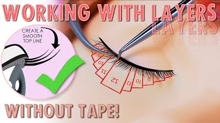 Easy Lash Layering  Why you don’t need to use tape to work in lash layers [upl. by Nugesulo]