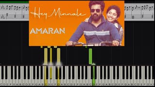 Hey Minnale  Keyboard  Amaran  GV Prakash Kumar [upl. by Gus125]