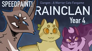 4 Years in Rainclan clangen speedpaint [upl. by Cynar]