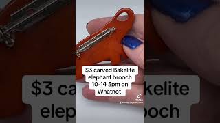 Vintage Bakelite Elephant Brooch Mon Oct 14th 5pm EST on Whatnot jewelry vintagebrooch bakelite [upl. by Gnort379]