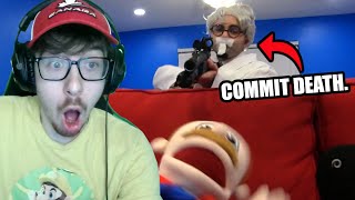 CRAZY COLONEL  SML Movie Duggies KFC Pizza Reaction [upl. by Ateekram510]