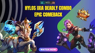 Hylos Meta Tanks Deadly Combo With Ixia  Hylos Gameplay  Mobile Legends [upl. by Ynahteb]