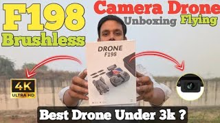 😍🙏F198 drone review and Unboxing  Best Brushless Motor Drone Camera  Best Drone Under 2000₹ 😍💯 [upl. by Urdna123]