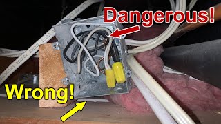 5 Mistakes DIYers Make Installing Junction Boxes for Electrical Wiring in Their House [upl. by Hareema]