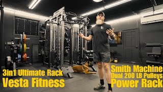 Vesta Fitness 3in1 Ultimate Rack  Garage Gym Update [upl. by Nortna]