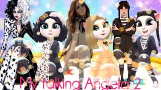 My talking Angela 2  Wednesday Jenna Vs Cruella Vs Megan New Update Cosplay [upl. by Vizzone]