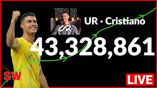 Cristiano Ronaldo Vs   Live Subscriber Count [upl. by Krusche]