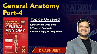 General Anatomy Part 4  Parts of long bone Types of Epiphysis Blood supply of long bones [upl. by Witcher]