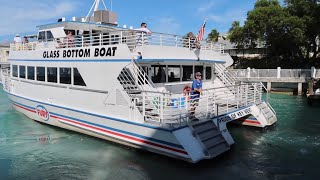 Key West Glass Bottom Boat Experience  Sunset Celebration At Mallory Square  Trying Conch Fritters [upl. by Narcis686]