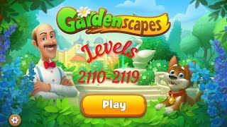 Gardenscapes Levels 21102119 walkthrough ios android [upl. by Adnilre]