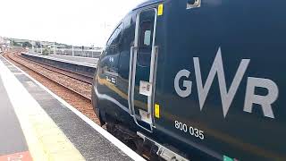 Class 800 Hitachi GWR Service Departing Penzance [upl. by Luhem]