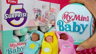 5 SURPRISE MY MINI BABY SERIES 1 Unboxing Full Box Mystery Capsule Zuru Toys [upl. by Octavie562]