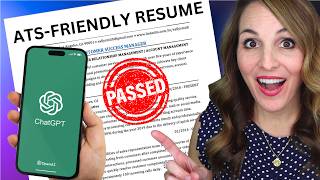 How To Write An ATSFriendly Resume Using ChatGPT in 2024  BEST FORMAT amp TEMPLATE [upl. by Ogg]